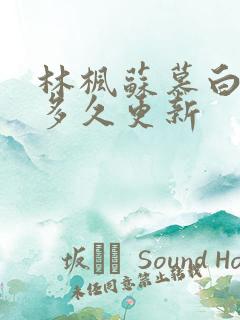 林枫苏慕白小说多久更新