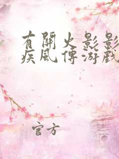 有关火影影忍者疾风传游戏