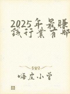 2025年最赚钱行业有哪些