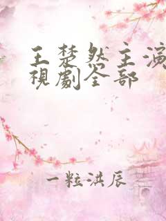 王楚然主演的电视剧全部