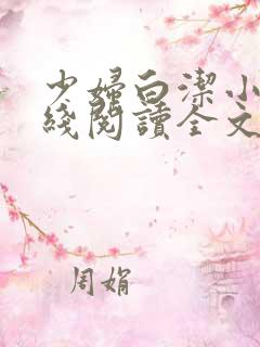 少妇白洁小说在线阅读全文