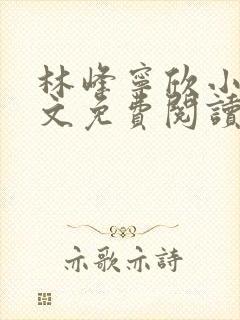 林峰宁欣小说全文免费阅读在哪下