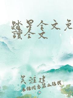 踏星全文免费阅读全文