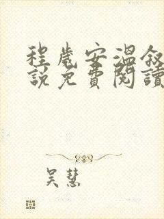 程岁安温叙言小说免费阅读最新章节