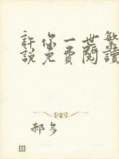 许你一世繁华小说免费阅读