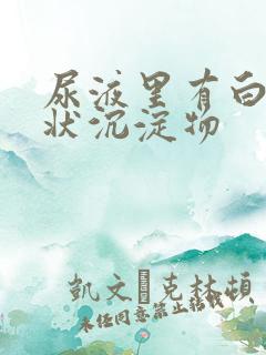 尿液里有白色絮状沉淀物