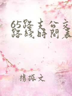 65路支公交车路线时间表