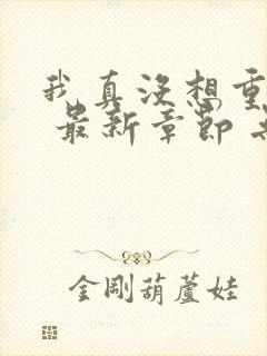 我真没想重生啊 最新章节 无弹窗