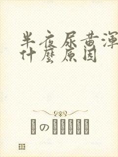 半夜尿黄浑浊是什么原因