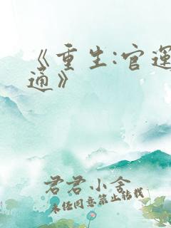 《重生:官运亨通》