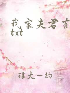 我家夫君有点凶txt