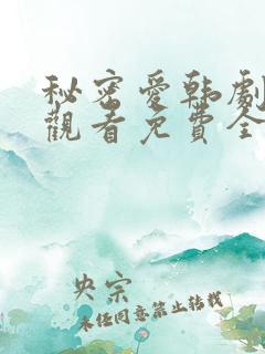 秘密爱韩剧在线观看免费全集电视剧