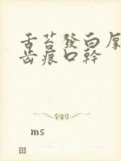 舌苔发白厚腻有齿痕口干