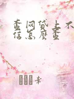 查网贷上不上征信怎么查