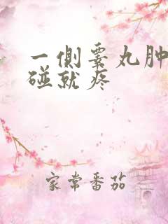 一侧睾丸肿大一碰就疼