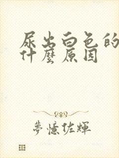 尿出白色的尿是什么原因