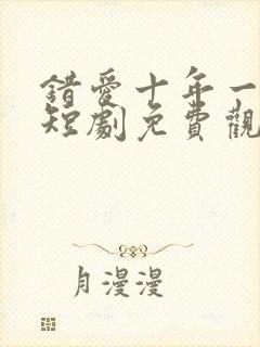 错爱十年一场空短剧免费观看全集