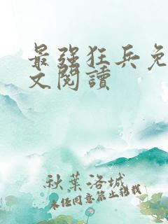 最强狂兵免费全文阅读