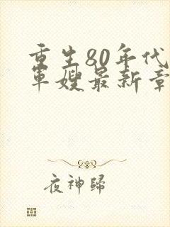 重生80年代当军嫂最新章节