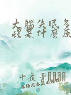 大脑失眠多梦易醒是什么原因