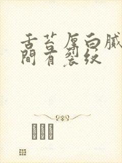 舌苔厚白腻黄中间有裂纹