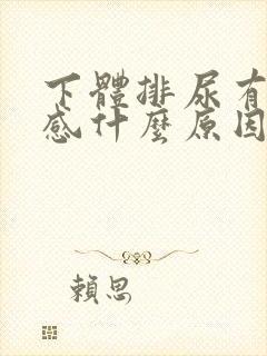 下体排尿有刺痛感什么原因