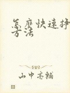 怎么快速挣钱的方法