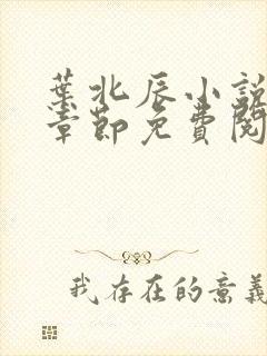 叶北辰小说最新章节免费阅读