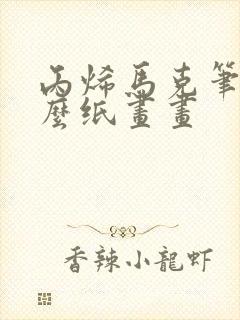 丙烯马克笔用什么纸画画