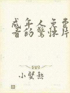 成年人免费在线看的惊悚片