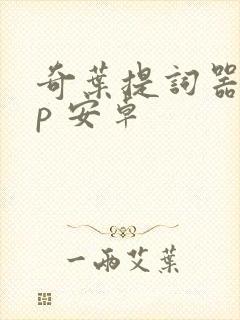 奇叶提词器app 安卓