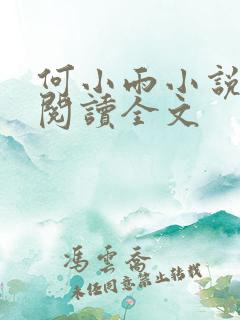 何小雨小说在线阅读全文