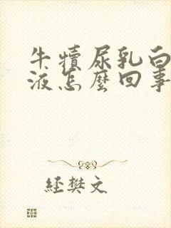 牛犊尿乳白色尿液怎么回事