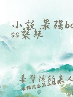 小说 最强boss系统