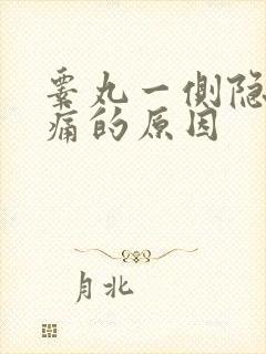 睾丸一侧隐隐作痛的原因