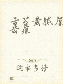 舌苔黄腻厚两边齿痕