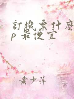 订机票什么app 最便宜