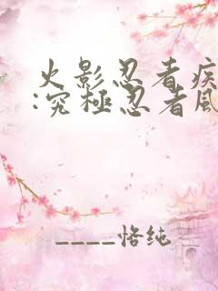 火影忍者疾风传:究极忍者风暴3下载