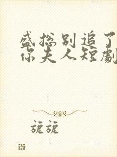 盛总别追了她是你夫人短剧免费