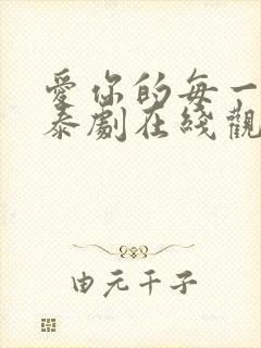 爱你的每一个我泰剧在线观看