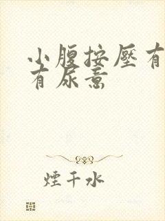 小腹按压有痛感有尿意