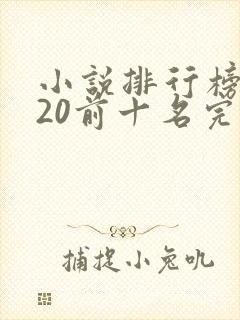 小说排行榜2020前十名完本