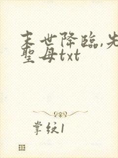 末世降临,先杀圣母txt