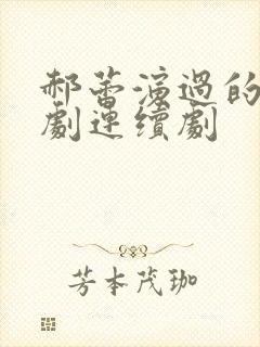 郝蕾演过的电视剧连续剧