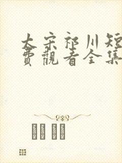 太宋祁川短剧免费观看全集高清