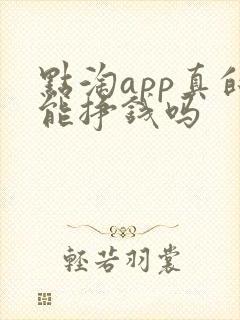 点淘app真的能挣钱吗