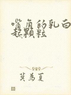 嘴角的乳白色凸起颗粒