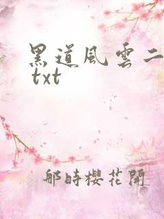 黑道风云二十年 txt