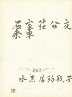 石家庄公交扫码乘车