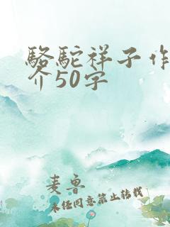 骆驼祥子作家简介50字